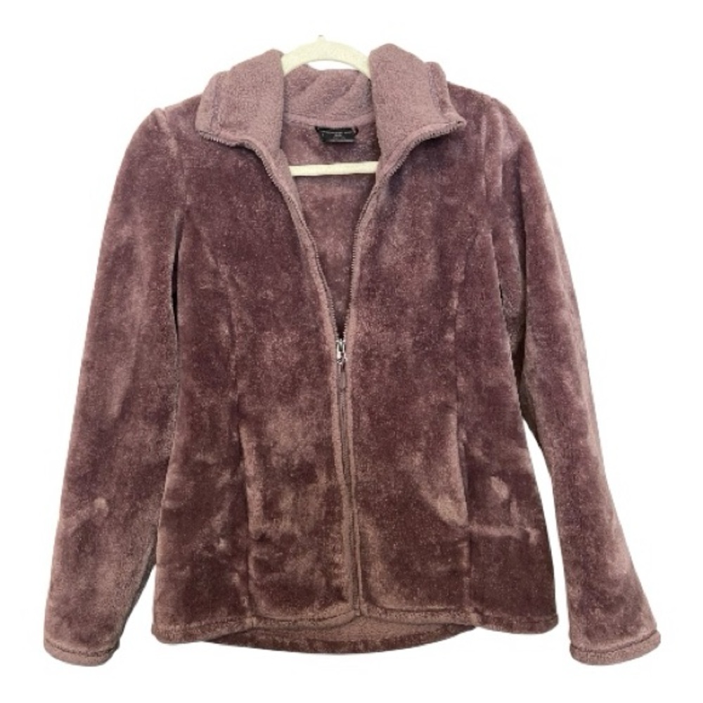 32 Degree Heat Mauve Purple Fuzzy Full Zip Jacket Size Small